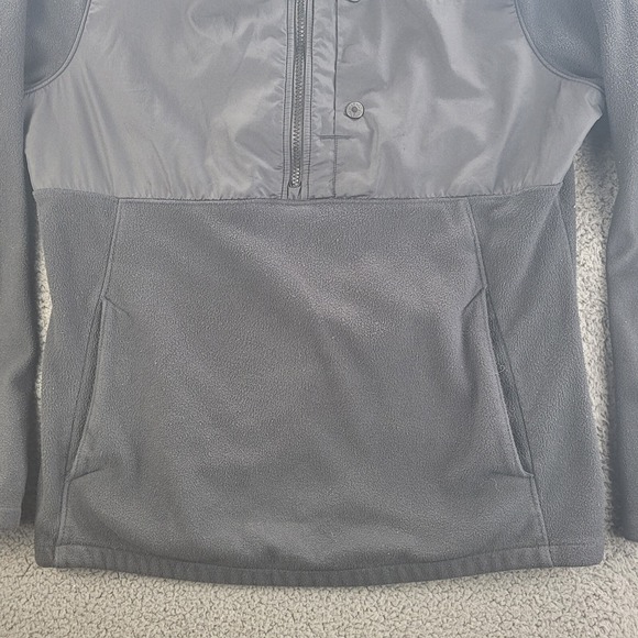North Face Pullover Sweater Black Womens Large 1/4 Zip Jacket Long Sleeve Fleece - Picture 6 of 13